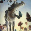 Jean Bradbury Moths to Moose 2010 40 x 24 Oil on panel