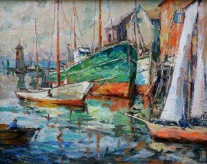 Edgar-Forkner-Seattle-Waterfront-20-x-25-oil-on-canvasboard-c.-1925 INQUIRE