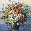 -Edgar Forkner  Floral Bouquet c1930 20x23 watercolor